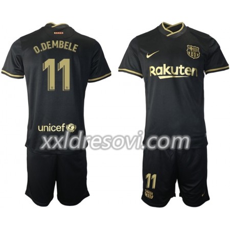 FC Barcelona Ousmane Dembele 11 Drugi Dječji Komplet Dresovi za Nogomet 2020-2021 (+ kratke hlače)